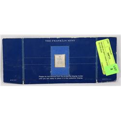 FRANKLIN MINT SWISS STERLING SILVER BAR