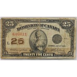 1923 CANADIAN SHINPLASTER