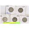 Image 1 : 1919, 1929, 1931, 1932 & 1933 CANADIAN SILVER 10