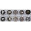 Image 1 : LOT OF 10 CANADIAN SILVER DOLLAR COINS.