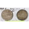 Image 1 : 1949 & 1965 CANADIAN ONE DOLLAR COINS.