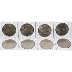 LOT OF 8 US EISENHOWER DOLLAR COINS.