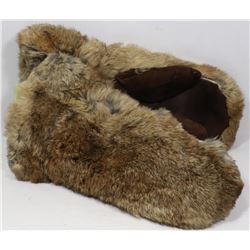 PAIR HAND MADE FUR & LEATHER GLOVES