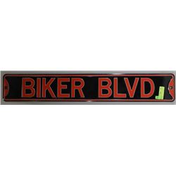 BIKER BLVD STEEL  WALL DISPLAY 36" LONG