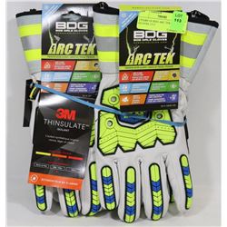 2 PAIRS OF BDG ARC TEK 3XL WORK GLOVES, CUT