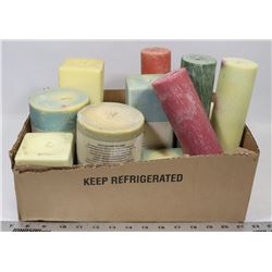 LOT OF CANDLES 100% VEGETABLE SOY BEAN, SOOT FREE,