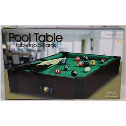 POOL TABLE TABLETOP BILLIARDS