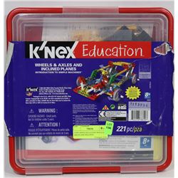 221PC KNEX EDUCATION WHEELS & AXLES AND INCLINED