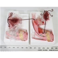 LOT OF 2 CAT FIGURINE JEWELLRY HOLDERS