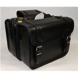 NEW PAIR LEATHER MOTORCYCLE SADDLEBAGS