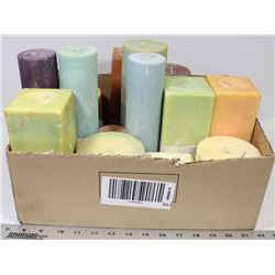 LOT OF CANDLES 100% VEGETABLE SOY BEAN, SOOT FREE,