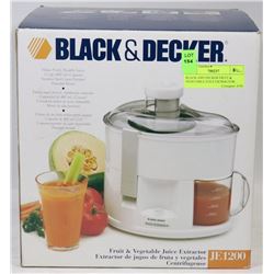 BLACK AND DECKER FRUIT & VEGETABLE JUICE EXTRACTOR