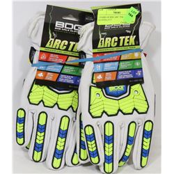 2 PAIRS OF BDG ARC TEK 2XL WORK GLOVES, CUT