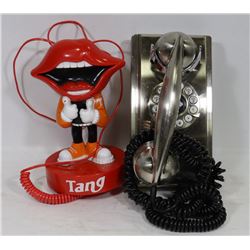 BOX CONTAINING SILVER COLORED METAL PHONE