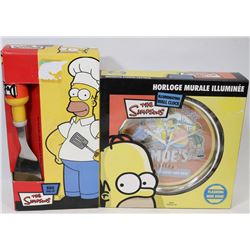 FLAT WITH NEW SIMPSON'S CLOCK & BBQ SET