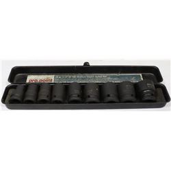 PRO POINT SAE 9 PC IMPACT SOCKET SET 7/16" - 1"