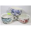 LOT OF 3 VINTAGE POTS