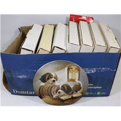 SET OF 8 DOG COLLECTOR PLATES.