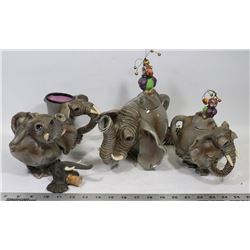 BOX W/ELEPHANT COFFEE POT, SUGAR,