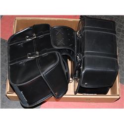 NEW PAIR LEATHER MOTORCYCLE SADDLEBAGS