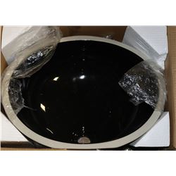 NEW BLACK UNDER-COUNTER CERAMIC SINK