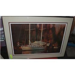SAILBOAT PRINT LTD ED 182/1000 BY WINTSON ELLIOTT