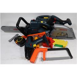 BOX OF BOSCH KIDS TOOL TOYS.