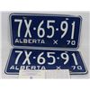Image 1 : PAIR OF 1970 ALBERTA LICENSE PLATES, NEW.