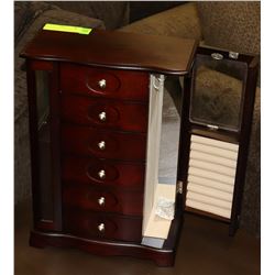 NEW 6 DRAWER JEWELLERY CASE