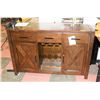 Image 1 : WOOD 3 DRAWER 2 DOOR WINE SIDEBOARD