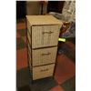 Image 1 : WEAVED ROPE 3 DRAWER STORAGE CASE, 12"X12"X30".