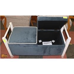 NEW STANLEY CUSHIONED DUAL STORAGE BENCH.