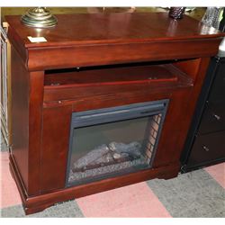 SOLID WOOD FIREPLACE W/REMOTE, HIDDEN