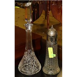 LOT OF DECORATIVE CRYSTAL/CUT GLASS ITEMS