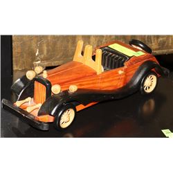 SOLID WOOD VINTAGE CAR (14.5"L X 5.5"W) -