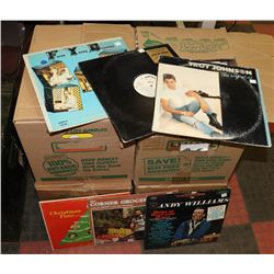 4 BOXES OF VARIOUS RECORDS