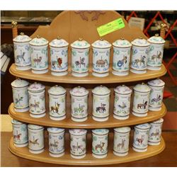 HERB & SPICE RACK WITH ALL 24 "THE SPICE CAROUSEL"