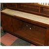 Image 1 : WOOD TONE 62"X41"X22.5"H STONE INLAY SIDEBOARD