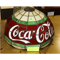 TIFFANY STYLE COCA COLA LAMP SHADE.