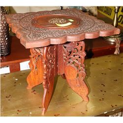 ORIENTAL CARVED WOODEN PLANT STAND