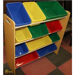 CHILDRENS STORAGE BIN STAND