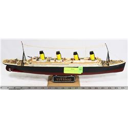 1960'S RMS TITANIC SHIP ON STAND