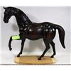 Image 1 : 18" HANDMADE WOOD LEATHER HORSE