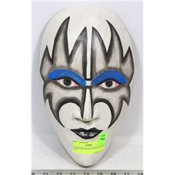 HANDMADE WOOD KISS ROCK MASK 1 OF 1