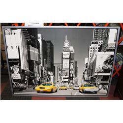 BLACK & WHTE NYC TIMES SQUARE SCENE WITH COLOR