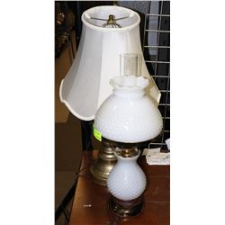 LOT OF 2 ASSORTED ESTATE LAMPS