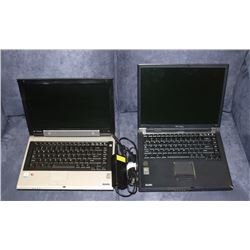 2 TOSHIBA LAPTOP WITH ONE CHARGER - WORKING.