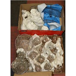 22 CRYSTAL GLASSES & VASES