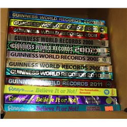 BOX OF GUINESS WORLD BOOK OR RECORDS AND MORE
