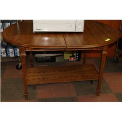 OVAL DINING TABLE WITH LEAF, 65 X 42 X 30, LEAF IS